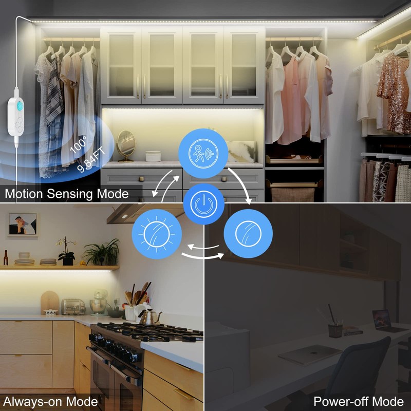 Dual Sensor Stair Lights Indoor, Double Motion Sensor Step Light