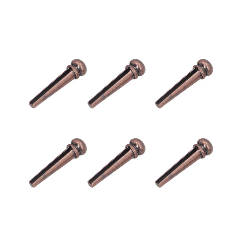 6PCS Guitar Bridge Pin Copper Acoustic Guitar Bridge Pins Peg