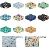 11 pcs Almohadillas Menstruales Reutilizables de Carbón de Bambú Toallas