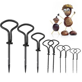 KAKOO 9-Piece Hand Drill Craft Chestnut Drill Children's Chestnut Craft Set Children's Hand Drill 1.5-6 mm Craft Accessories Children Small Drill for Crafts for Chestnut Men Craft Set