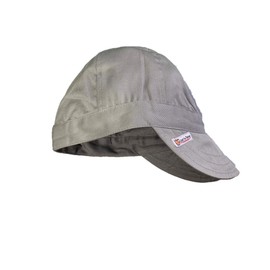 Flame Resistant FR Reversible Welding Cap - 100% Cotton - 7oz (XLarge - 7 1/2, Light Grey/Dark Grey)