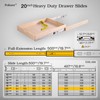 2 Pairs Full Extension Ball Bearing Drawer Slides 10 12