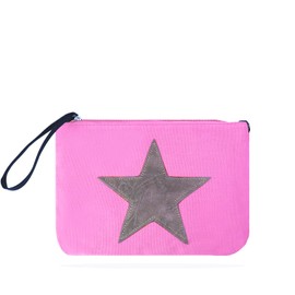 Glamexx24 Women's Clutches Bag Handbags Shoulder Bag Shoulder Bag with Star Pattern Carry Bag, Pink Plain