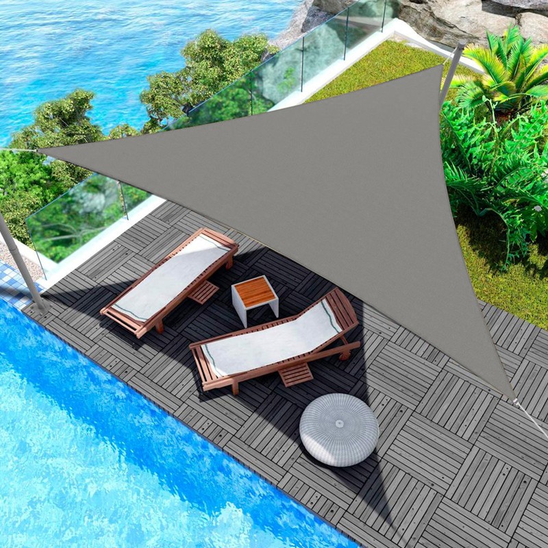 UV Resistant Sun Shade 10 FT Triangle Sail Canopy Garden