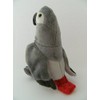 Soft Toy African Grey 20 cm, Cuddly Toy Bird Parrot