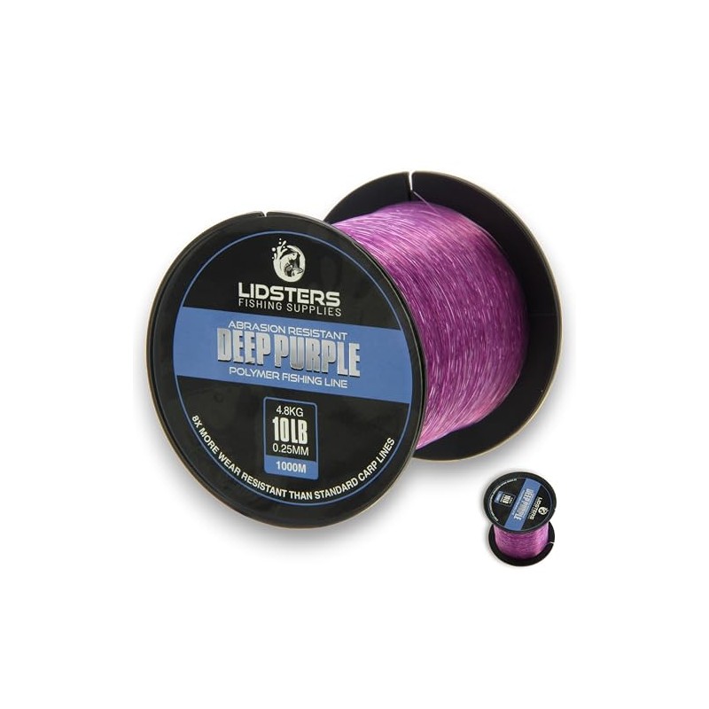 Lidsters DEEP PURPLE Polymer Carp Coarse Fishing Line Abrasion Resistant