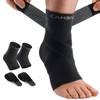 CAMBIVO Ankle Brace with Adjustable Bands, Ankle Bandage for Right