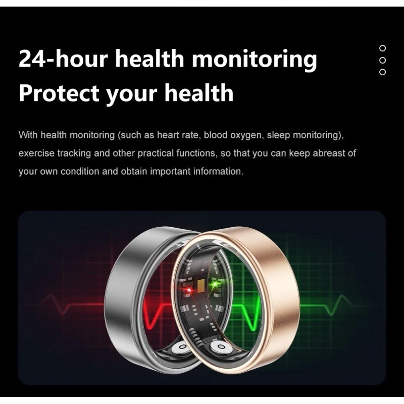 jring Smart Ring IP68 Waterproof Blood Oxygen Heart Rate Sleep