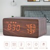 Alarm Clock, Desktop, Digital, Multi-functional, Wood, Qi Wireless Charger, Snooze,