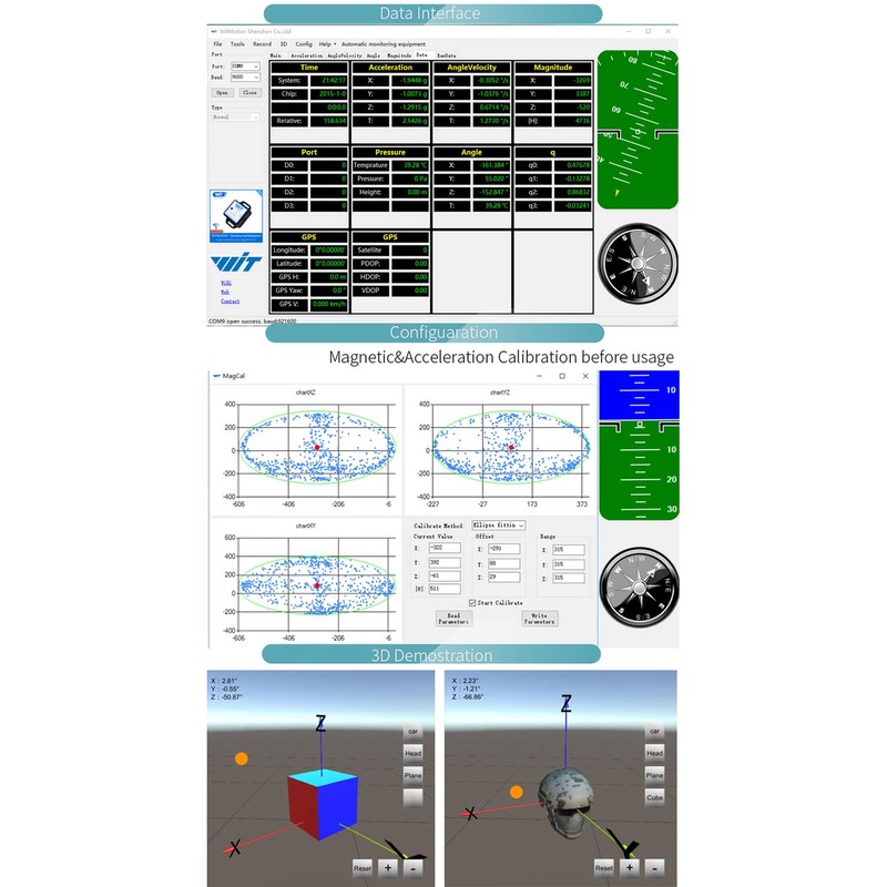 【HWT101 Military-Grade Crystal Inclinometer】MEMS Tilt Angle Sensor Module, Built-in Highly-Integrated