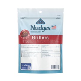 Blue Buffalo Nudges Grillers Natural Dog Treats, Made in the USA with Real Steak, 5-oz. Bag