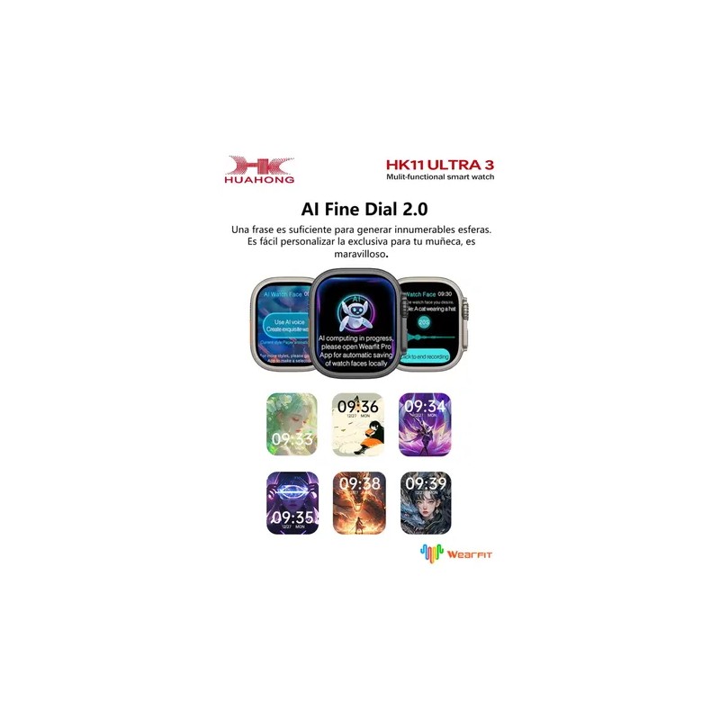 Smartwatch Hk11 Ultra3 2026 Premium Amoled 49mm Titanio Deepseek Ai