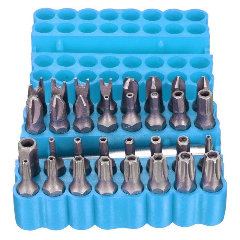33pcs Tamper Proof CRV6150 Screwdriver Bit Set with Magnetic Holder