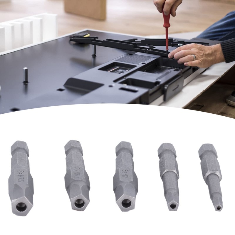 Magnetic Pentagon Screwdriver Bit, Magnetic Key Drill Bit Set, 5-Piece