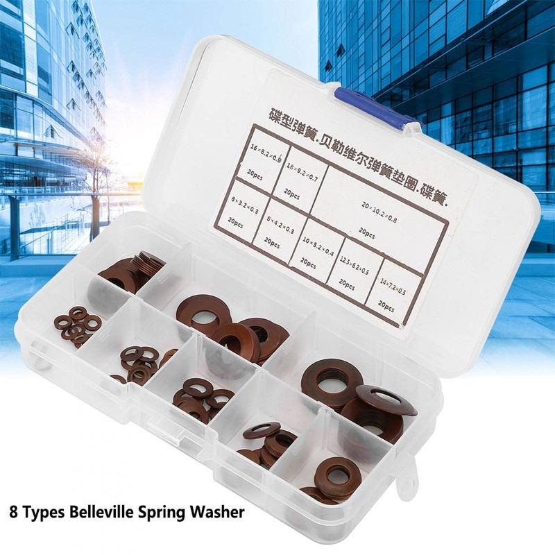 Disc Spring, 8 Types Belleville Compression Spring Disc Washer Gasket