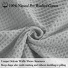 PHF 100% Cotton Waffle Weave Blanket Twin Size 66"x90" -Lightweight