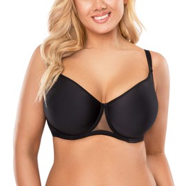 Vivisence Underwired Padded Bra 1046, Black,36F