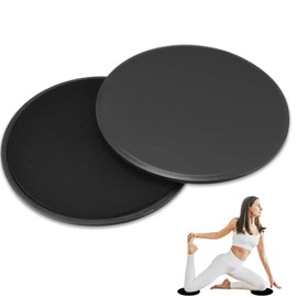 Crrynuo Pack of 2 Fitness Core Sliders, Double-Sided Gliding Discs Gliding Discs Exercise Slider Use on Carpets or Parquet Flooring for Home Gym Training Abdominal Workouts, Full Body Workout