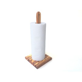 Square Kitchen Roll Holder Roll Dispenser Roll Stand Handmade Olive Wood