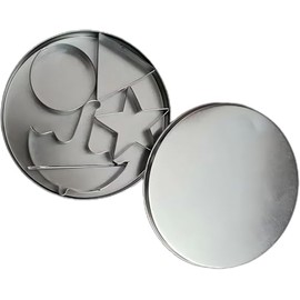 Rismise Sugar Candy Making Tools Stainless Steel Cookie Cutters Dalgona Cookie Cutter Sugar Biscuit Kit Making with Umbrella Triangle Star Round Baking Mold for Christmas Party Favor