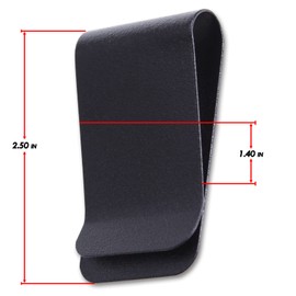 HolsterSmith Universal Metal Belt Clip for Holster Making - (Model 7) - (Black Powder Coat Finish) - (Fits Up to 1.75in Belts) - (1 Pack)