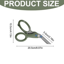 Ziyero Rescue Scissors, Trauma Scissors, Multitool, Rescue Scissors, Foldable Scissors Made of Stainless Steel, Ideal for Professional Use in Emergency Services or Everyday Tasks