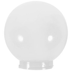 DOITOOL Acrylic Lamp Post Globe, White Lamp Globe, Round Plastic Light Globe, Replacement Globe Lampshade, Ball lampshade, Pathway Post Light Fixture Lamp Post Cover for Indoor Outdoor Use
