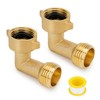 Stanbroil 90 Degree Garden Hose Elbow adapter- Solid Brass Fittings,
