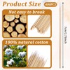 400 Stück Wattestäbchen Holz Spitz Kleine Dünn Wattestäbchen Reinigungsstäbchen Microbrush