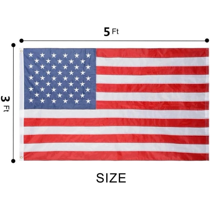 100% Indestructible American Flags for Outside 3x5, 100% made in