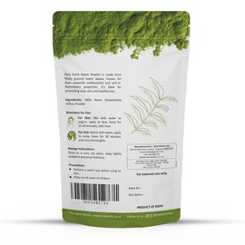 Holy Earth 100% Organic Neem Powder 100g (Azadirachta Indica) - Pure Herbal Powder for Acne Treatment, Skin Care, & Hair Health | Rich in Antioxidants & Antimicrobial Properties | Resealable Pack