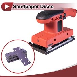 HEROFFIX 50Pcs Sanding Discs Wet Dry Waterproof Hook & Loop Sandpaper for Woodworking, Automotive Refinishing 7.80"x2.76" 8Hole 320Grit Purple Ceramic Abrasive