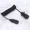 7 Pin Trailer Plug With 98.4in Spring Extension Cable 12V