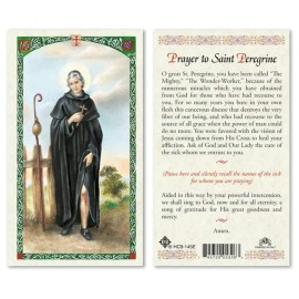 Prayer to Saint Peregrine Laminated Prayer Cards Pack of 25 English