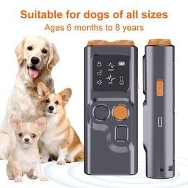 HikariBiz Ultrasonic Dog Bark Deterrent Device Stops Bad Behavior, Anti Barking, Barking Silencer, Long-Range Indoor Outdoor, Alternative to Dog Shock Collar, Painless