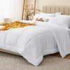 CozyLux Twin XL Comforter Set White, 5 Pieces Twin Extra