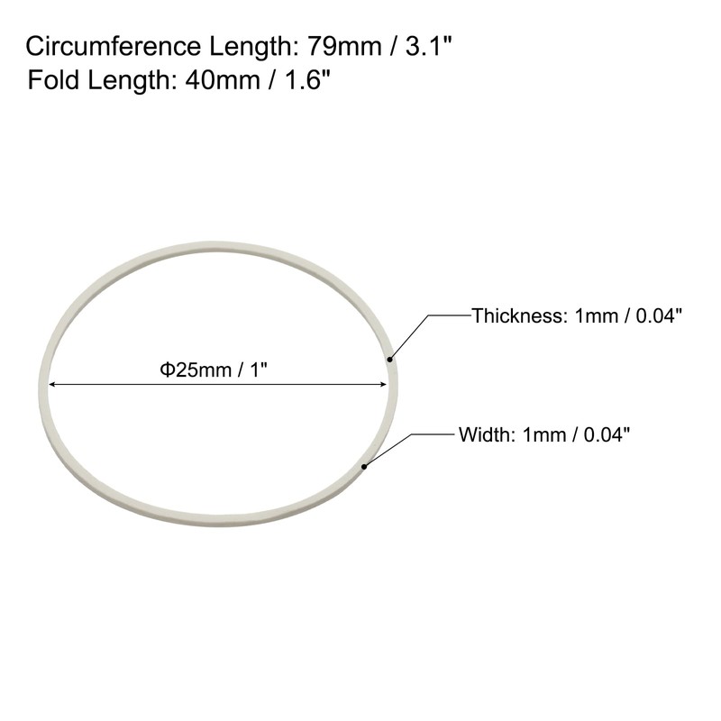 MECCANIXITY 100 Pack Rubber Band Stretchable Rubber Elastic Band White