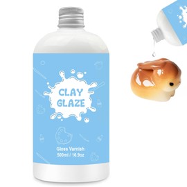 500ml Air Dry Clay Glaze, Clay Glaze Air Dry for Airdry Clay, Air Dry Clay Varnish Can Not Only Used to Prevent Clay Cracking, Scratches, and Wear,It Can Also Having a Glossy Glaze Effect (Gloss)