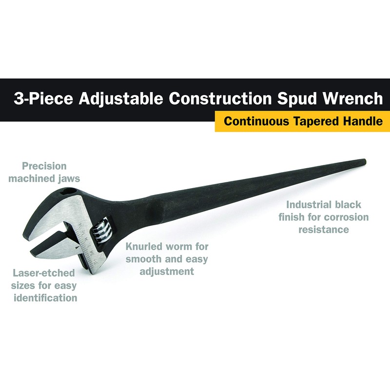 Titan 223 Adjustable Construction Spud Wrench, 3-Pc Set