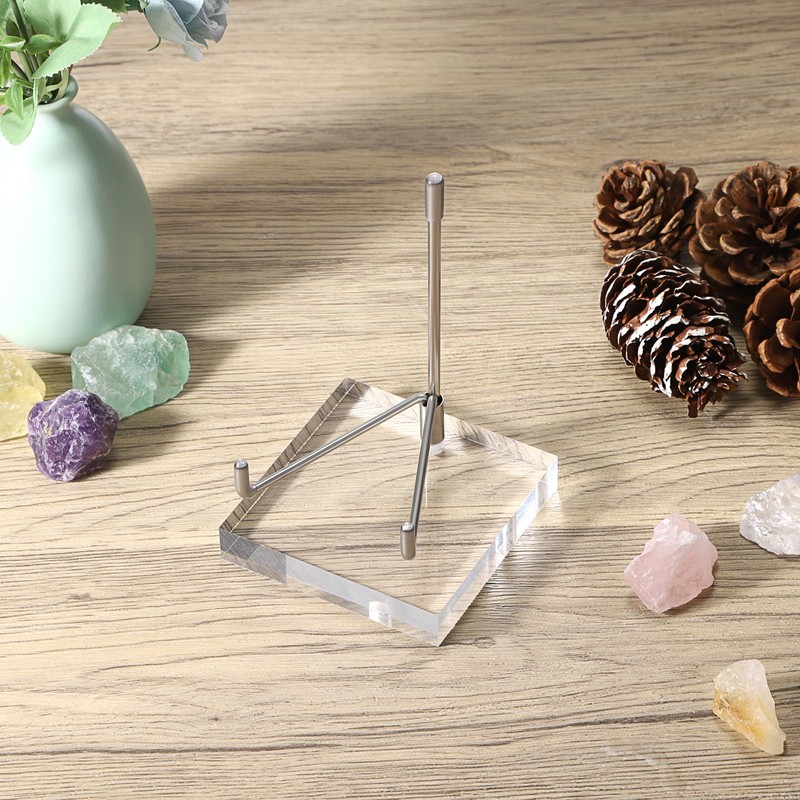 BTSKY Large Size Adjustable Silver Metal Arm Display Stand Easel