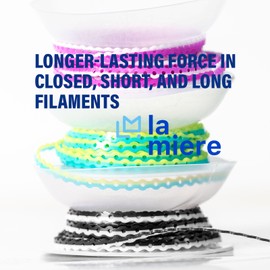 LA MIERE 1 RollOrthodontic Rubber Chains, Dual Colors Braces Power Chains consisted force in closed, short, long 15'' spools (long, 0.166’’(4.2mm), White & Pink)