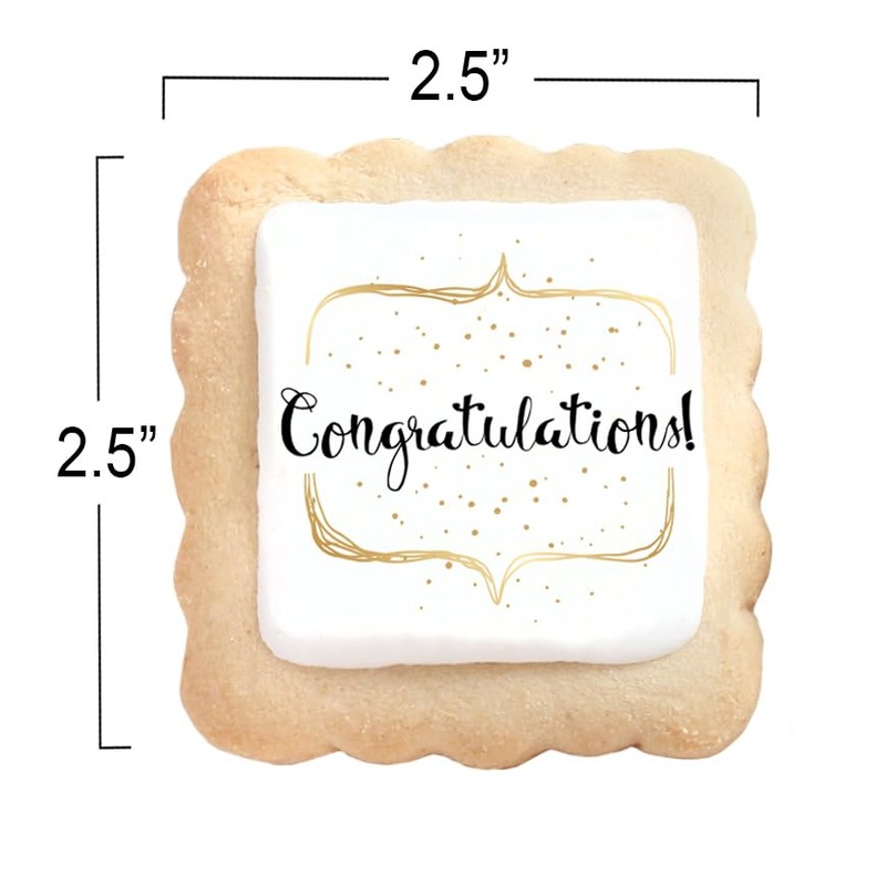 Congrats Cookies Party Favors Congratulations | 24 Pack Individually Wrapped