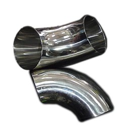 STAINLESS STEEL WELD 90 ELBOW 4" O.D. SANITARY PIPE TUBING 102mm WD-LB-400 HQ