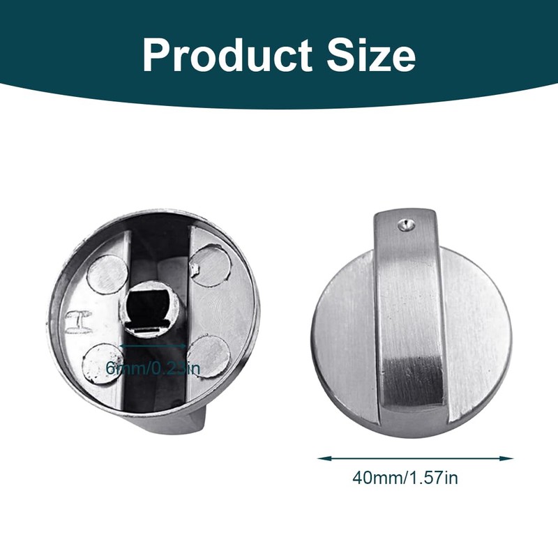 YHIJSR Set of 6 Rotary Knobs Cooker 6 mm Gas