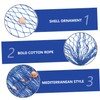 ORFOFE Indoor Beach Fishing Net Wall Ornament Decorative Thickened Style