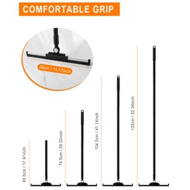 Angootao Heavy Duty Floor Squeegee, 53 Inch Long Handle Cleaning Tool