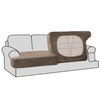 H.VERSAILTEX Stretch Velvet 2 Piece T Cushion Sofa Slipcovers for