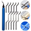 Universal Deburring Tool, 15-Piece Replacement and 5 Diamond File Set,