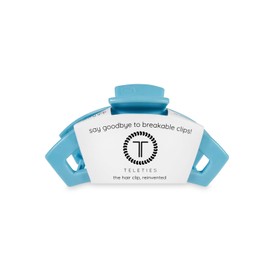 TELETIES - Open Medium Hair Clip - For Thin to Medium-Thick Hair - Strong Grip, Bendable Teeth, Comfortable Curved Design - For All Hair Textures - Summer Sky