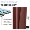Simplebrand Ava Terracotta Blackout Curtains for Bedroom 63 Inch Length